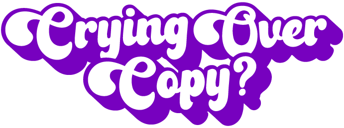 Crying Over Copy in Krandish font